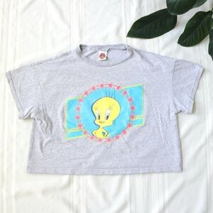 1997 Tweety grey crop top